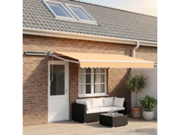 Vidaxl Toldo Retrátil Elétrico Areia 4,5 × 3 M