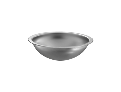 Lavatório Embutido Redondo 37,5 Cm Aço Inox Polido Brilhante Hemi Delabie