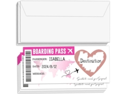 15 Unidades Cartão De Embarque Raspadinha, Cartão Personalizado Surpresa Viagem, Ticket Único Para Escrever, Presente Viagem Férias Com Envelope