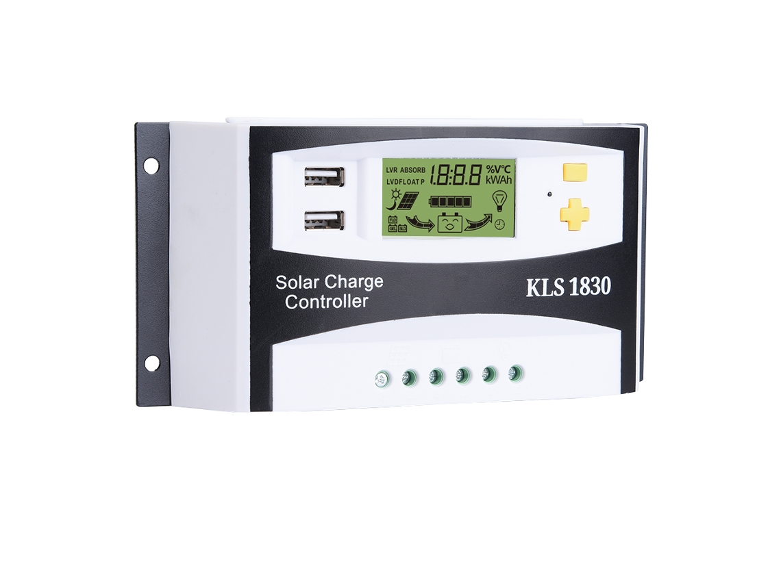Laxiscreed Controlador De Carga Solar Dual Usb 12v/24v Com Ecrã Lcd