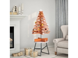 Vidaxl Árvore De Natal Decorativa 100 Cm Pinho Maciço Castanho-mel