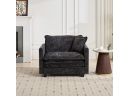 Assento Nuvem Individual Chenille Cor Preto