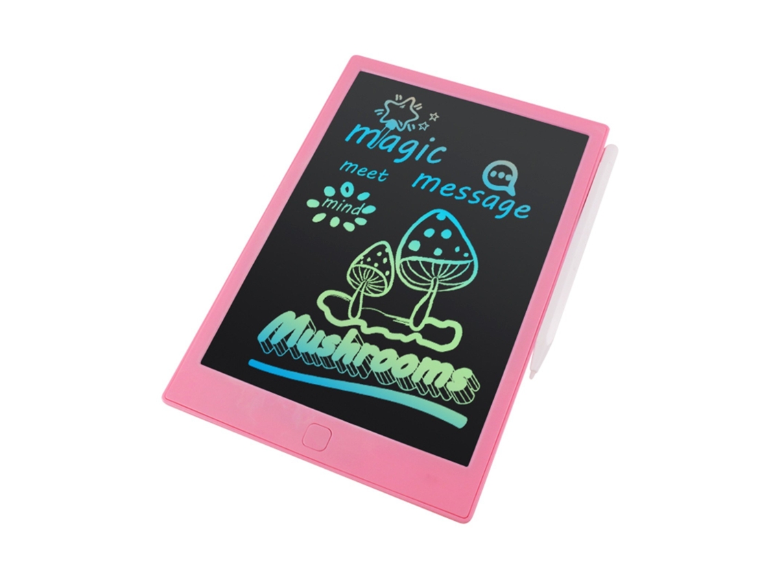Tablet de Escrita Lcd Tela Monocromática de 10 Polegadas com Desenho de Caneta Escrita Tomando Notas Deixando Mensagens para Crianças Menino Rosa