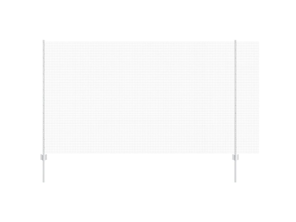 Conjunto 1 Cerca Externa Vidaxl Prateado Aço (10 X 1,4 M)