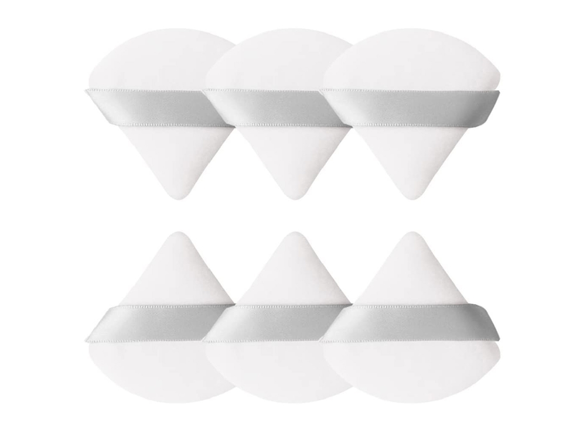 Esponja Triangular Macia Para Pó Facial E Corporal, Veludo Para Maquiagem E Base