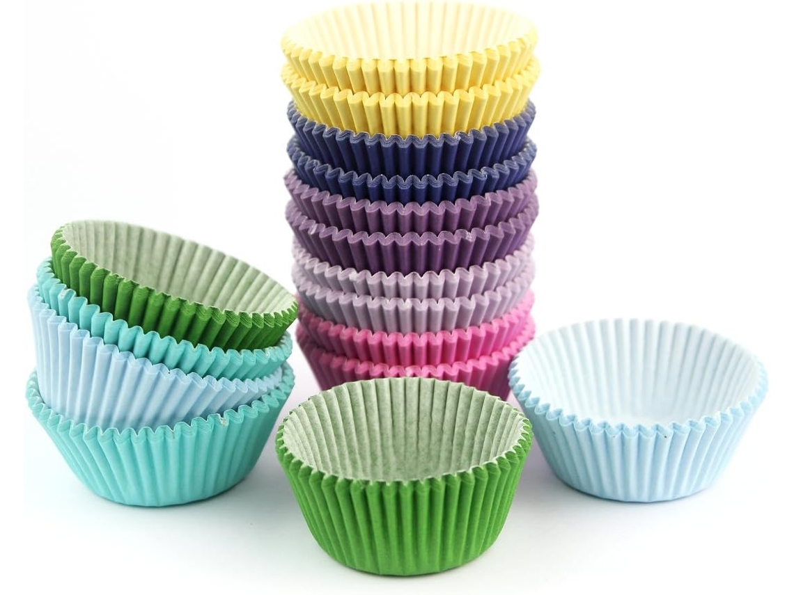 Forminhas De Papel Padrão Para Cupcakes E Muffins, 400 Unidades (cores Aleatórias)
