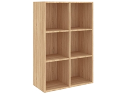 Book Cabinet, Book Cabinets Vidaxl Marrom Madeira Processada (66 X 30 X 98 Cm)