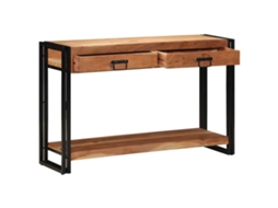 Vidaxl Aparador Castanho 120 X 33 X 75 Cm Madeira Sólida De Acácia