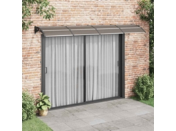 Vidaxl Toldo Para Porta 350x75 Cm Policarbonato Preto/transparente