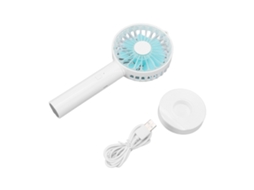 Ventilador Portátil Com Power Bank Laxiscreed, Carregamento Usb, Ideal Para Viagens E Lazer, Cor Branca