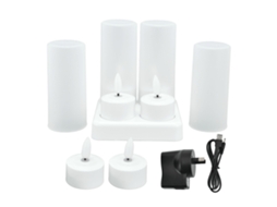 Velas Led Sem Fogo LAXISCREED Base Carregável
