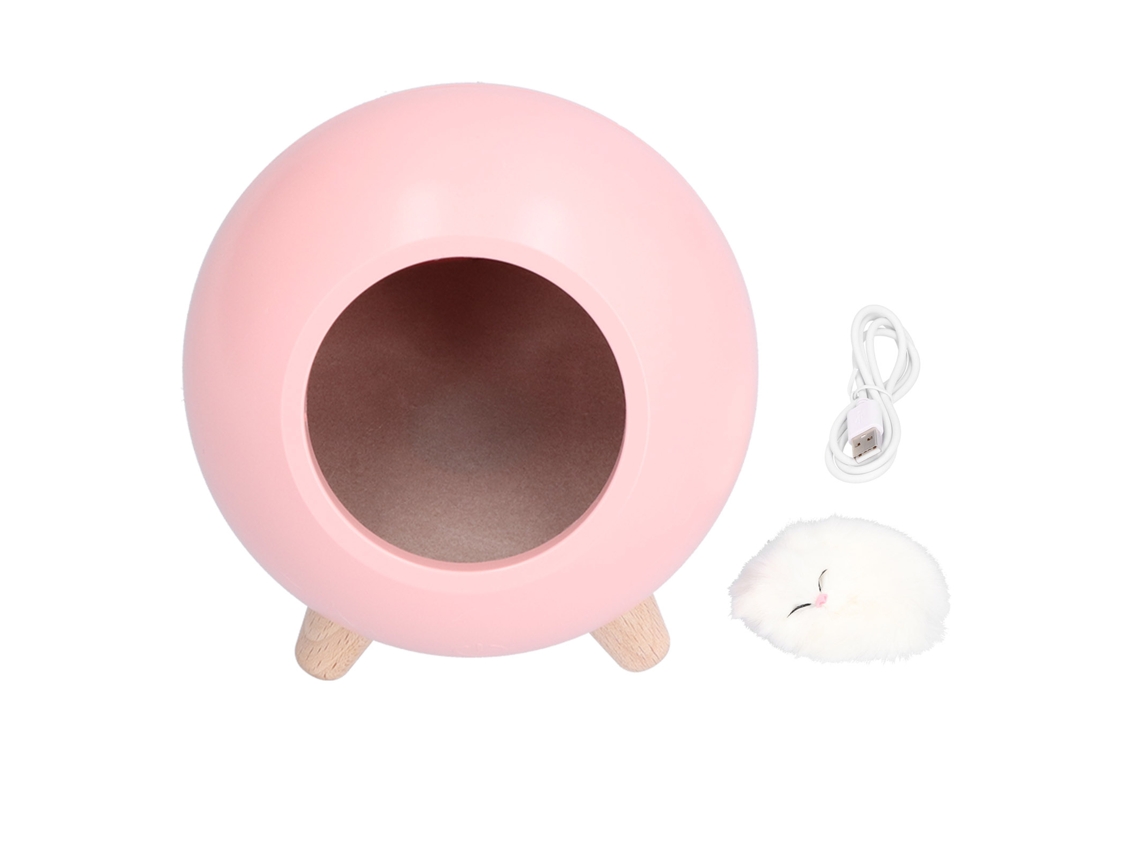 Luz Noturna LED de toque para quarto de menina, rosa, forma de bola, presente decorativo | S/MARCA
