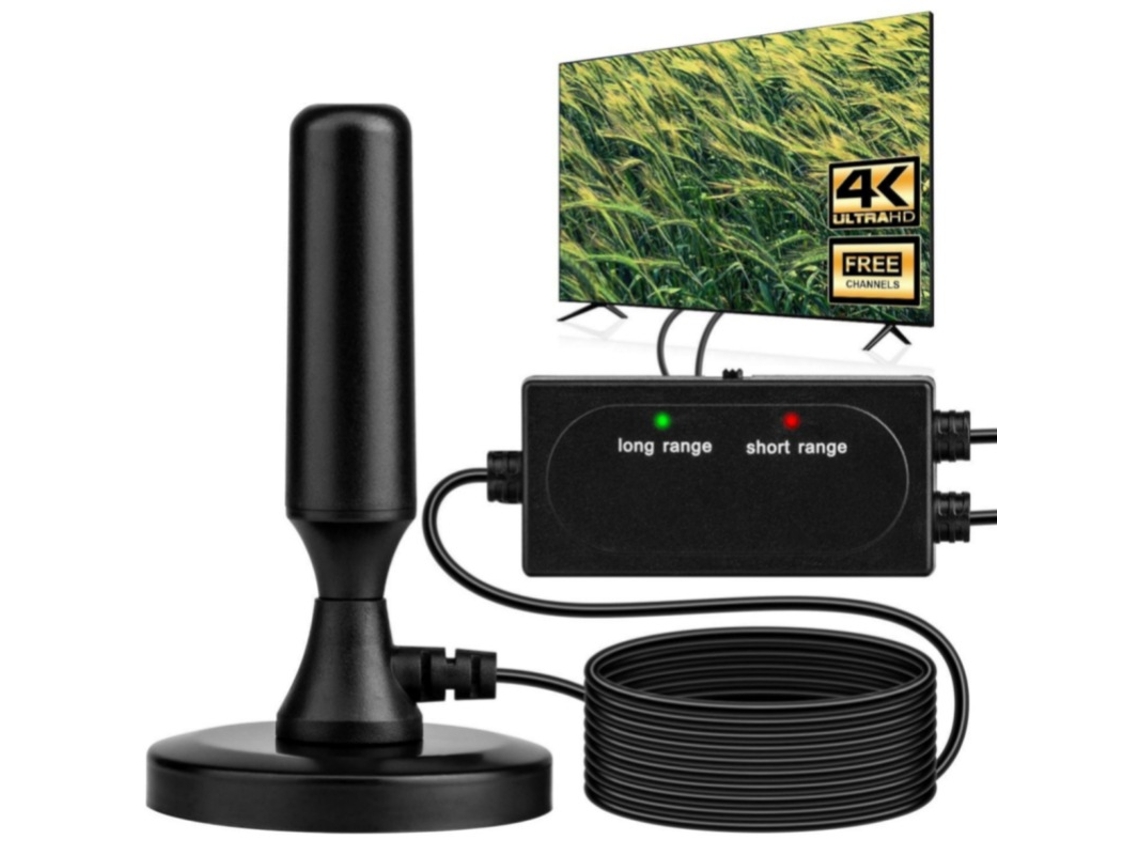 Antena De Tv De Alta Definição Com Base Magnética, Antena Portátil Para Uso Interno, Capaz De Receber Canais Locais De Alta Definição.