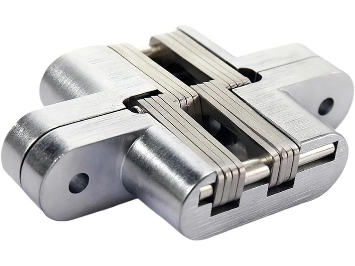 Dobradiça Invisível, Dobradiça Oculta Para Armário, Giro De 180 Graus, Acabamento Acetinado Prateado, 3-9com Parafusos
