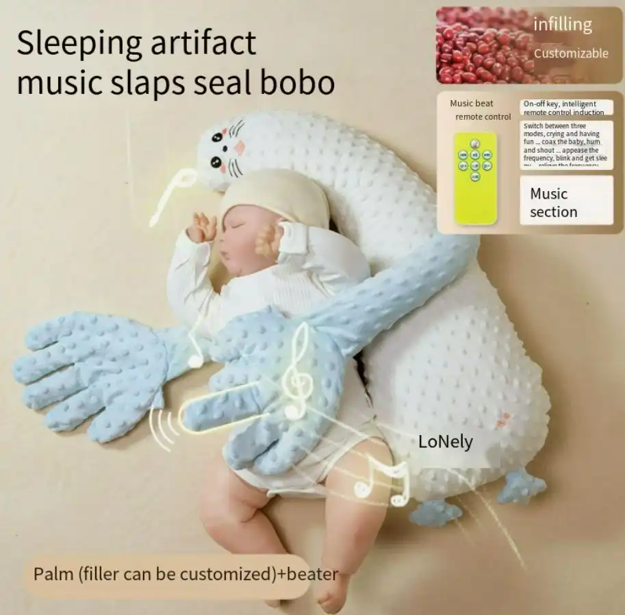 Mamá De Coleiras Para Arranjar O Bebé A Dormir (65*24cm Mamá De Coleiras Para Arranjar O Bebé A Dormir Pequeno Leão Do Mar Com Música)