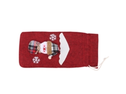 Laxiscreed Saco De Natal Para Garrafa De Vinho Com Boneco De Neve Vermelho – Decoração Festiva