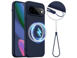 Capa De Silicone Hibbent Para Google Pixel 11 Pro Xl (azul Marinho)