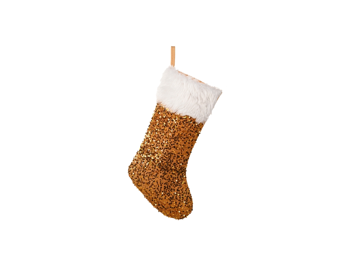 Laxiscreed Meias De Natal Com Glitter Ouro Para Decoração E Presentes Natalícios