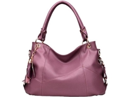 Bolsa feminina AQUAFORGE, alça superior, ombro, transversal, roxa