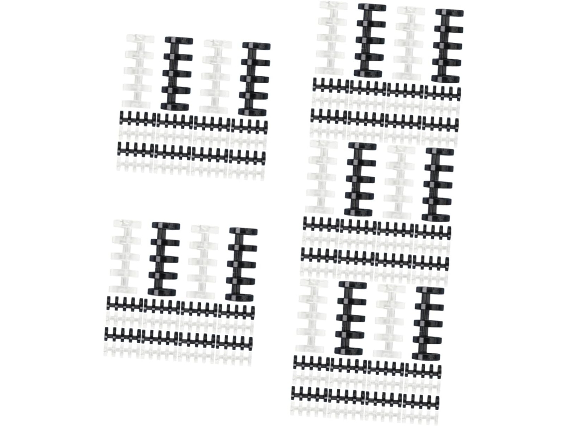 Lurrose 100 Peças de Argolas Decorativas Cadernos Espirais, Cadernos de Folhas Soltas, Argolas Encadernação de