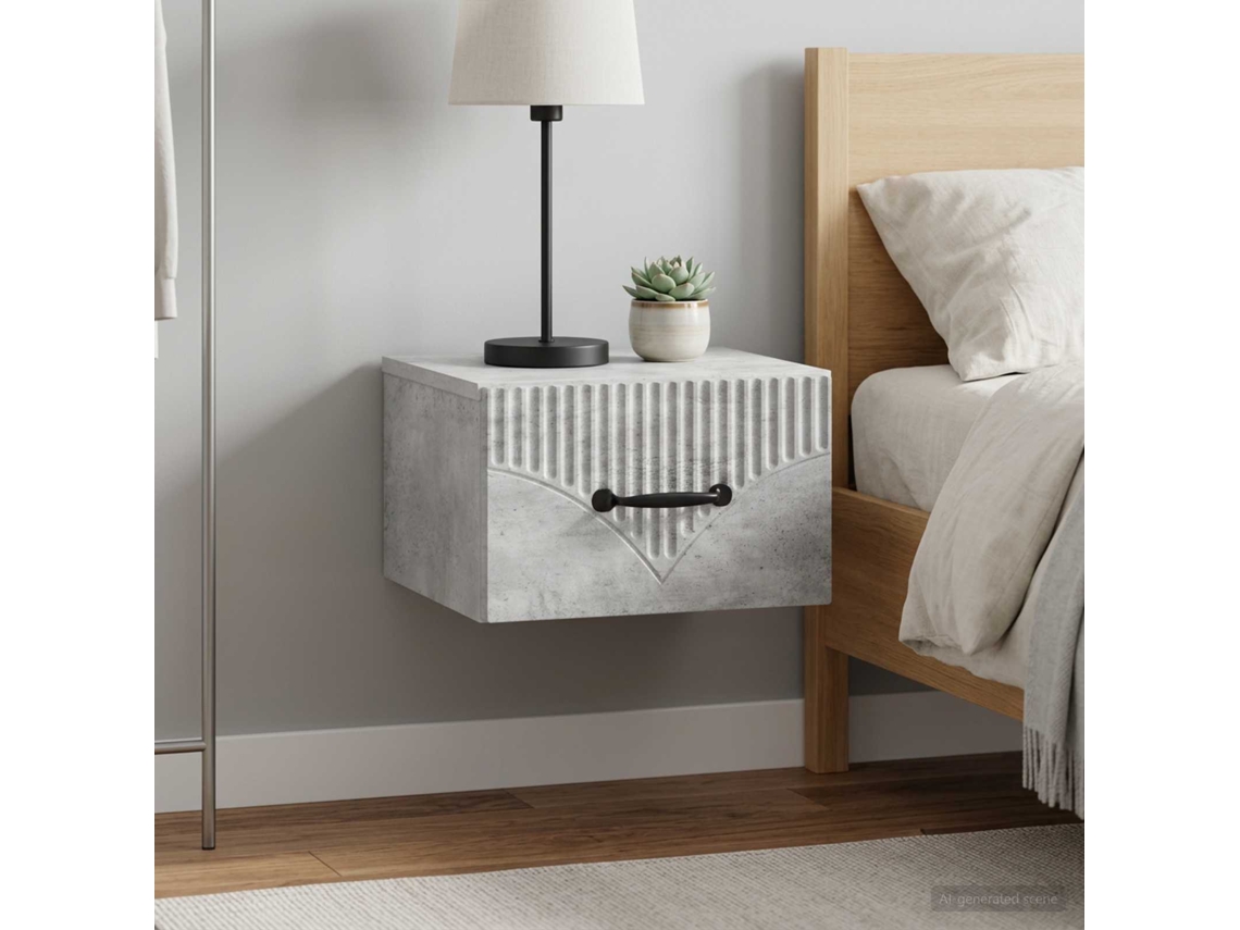 Vidaxl Gabinete De Canto Montado Na Parede 2 Unid. Cinzento Cimento