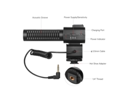 2026 micrófono Externo 3.5mm para Cámara Dslr, Camcorder, Iphone 6 Accesorio de Grabación Estéreo