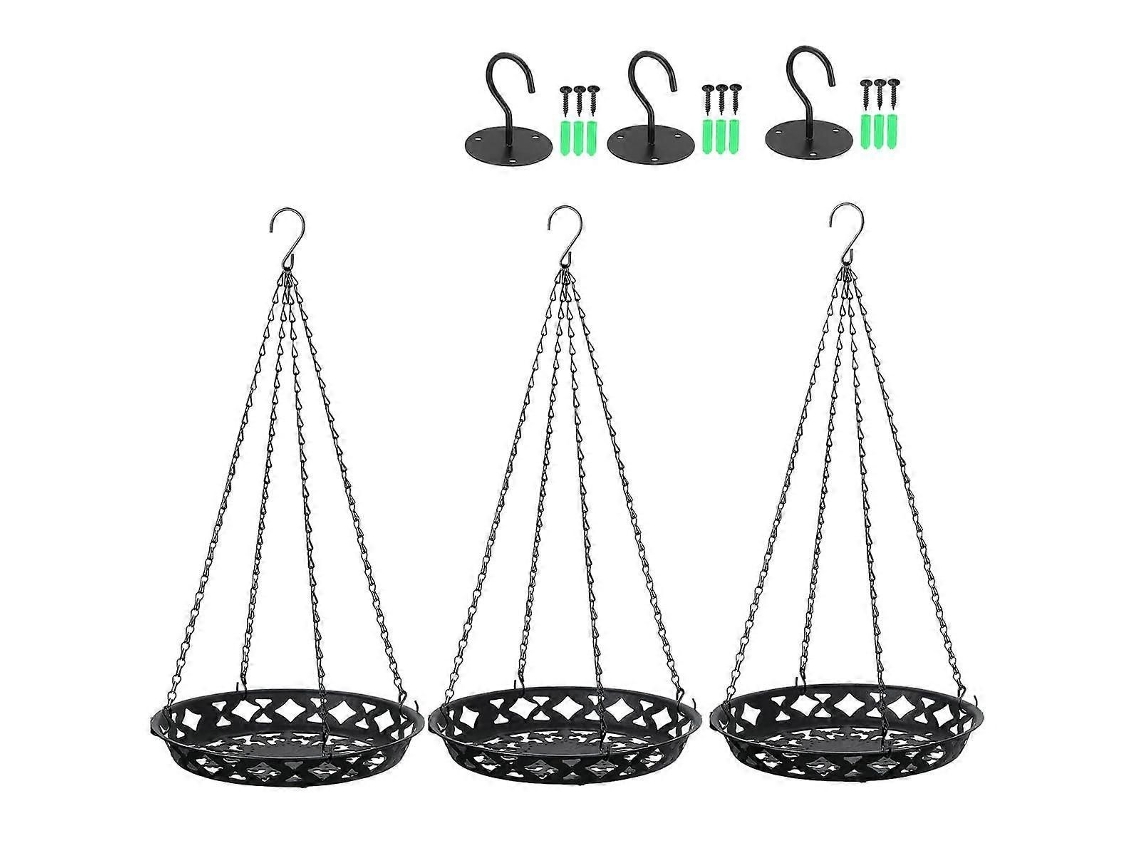 3 Suportes De Plantas De Metal, 12 Polegadas, Para Pendurar Em Ambientes Internos E Externos