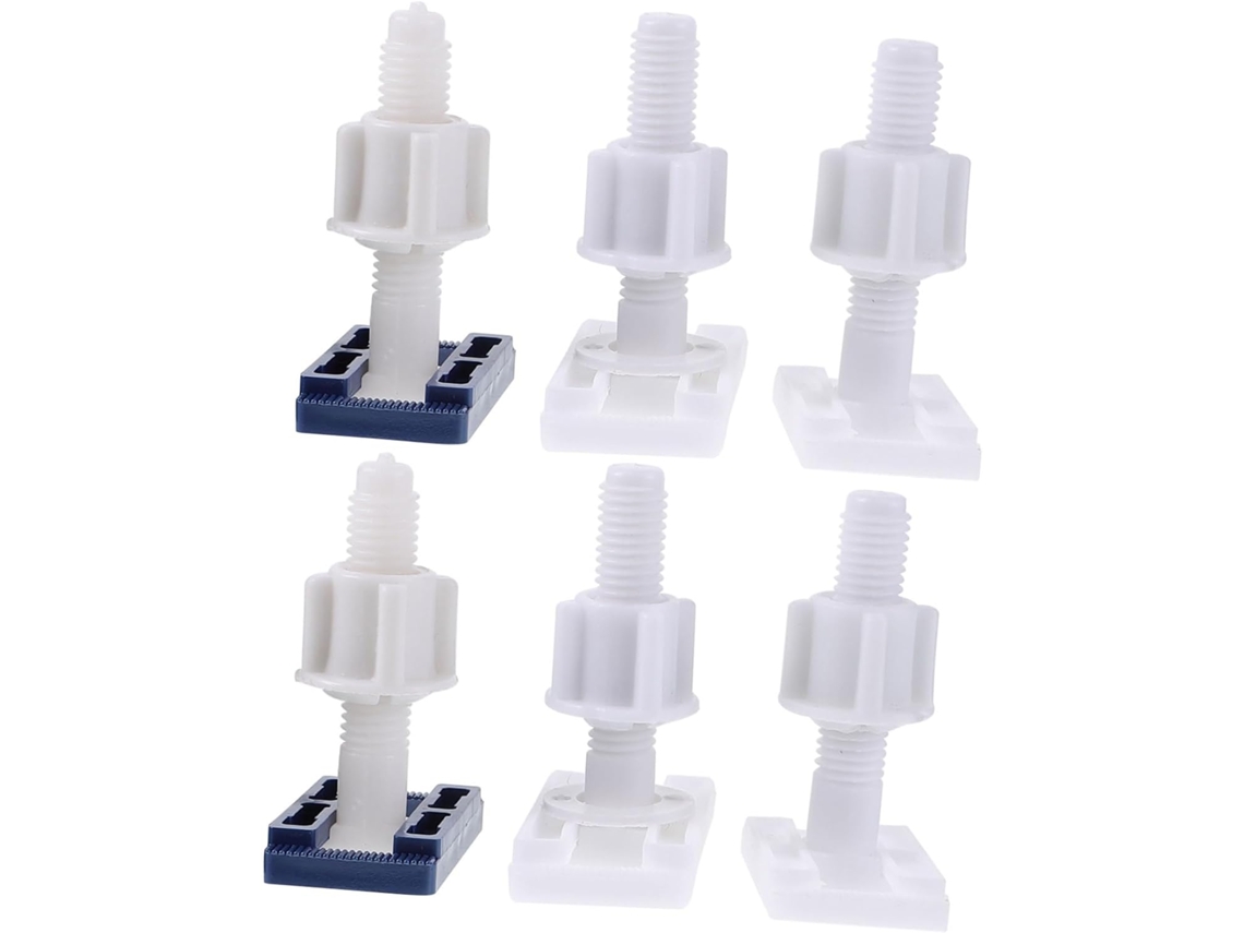 Parafusos De Plástico Reforçado Para Dobradiças De Assento Sanitário, Fixação Segura, Conjunto Com 6 Gokoco