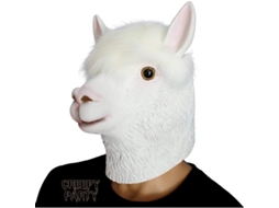 Máscara De Animal Latex Para Halloween Festa Fantasia Cabeça De Alpaca Adulto E Criança