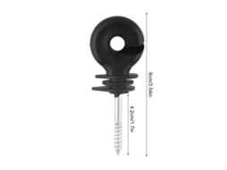 Anel Isolador De Parafuso Black Laxiscreed Para Cerca Elétrica Em Postes De Madeira