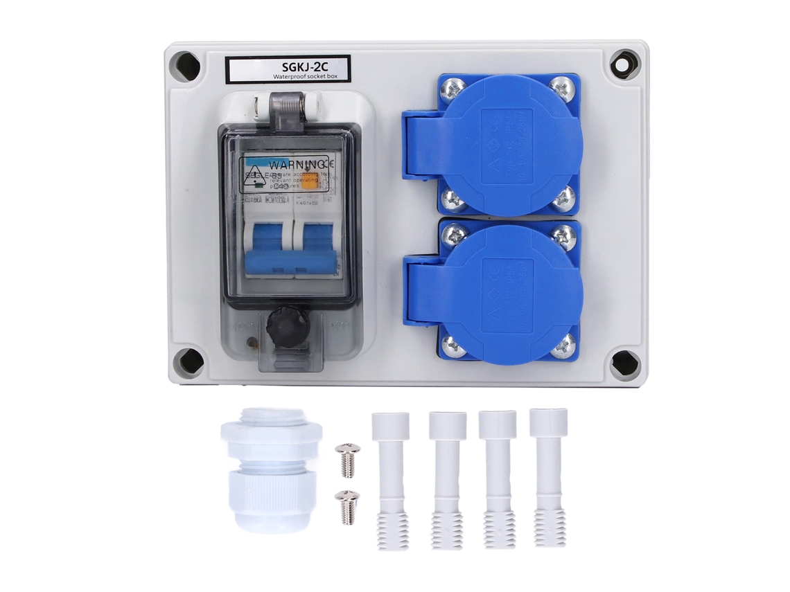 Tomada de Parede Dupla IP66 com RCD | S/MARCA