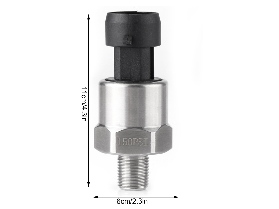 Transdutor Sensor De Pressão Inox 150psi Óleo Ar Água