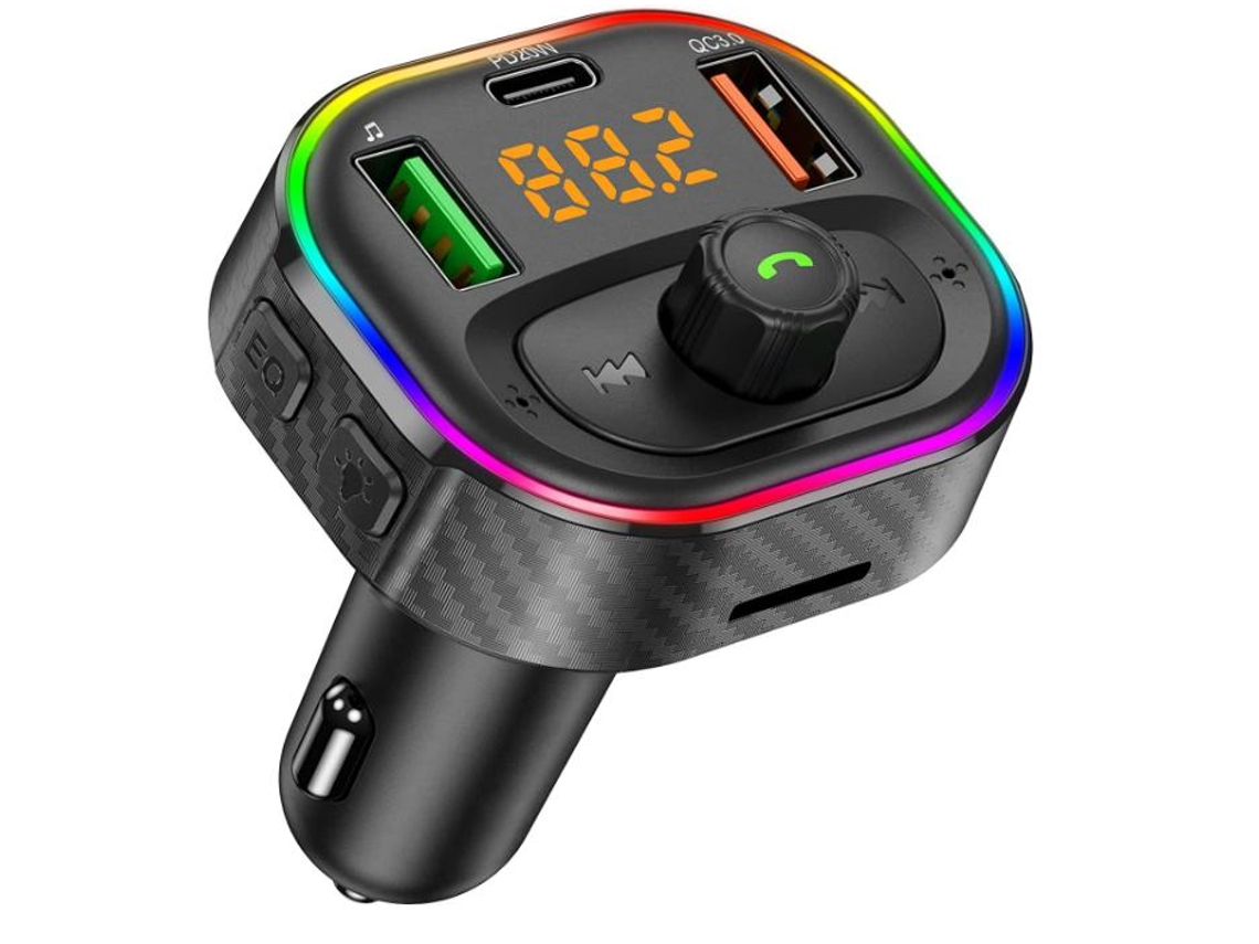 Transmissor Fm Bluetooth Yizhood T86 Pd20w Qc3.0 V5.1 Preto
