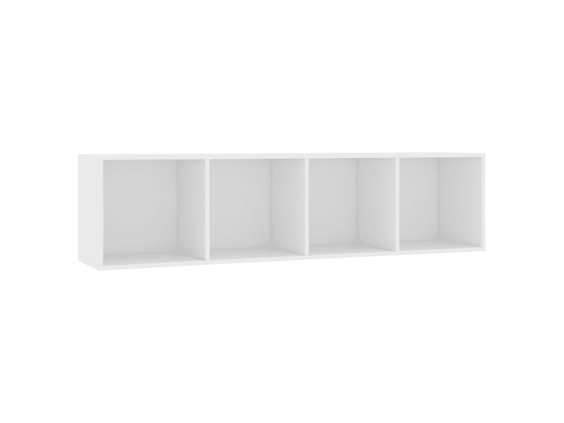 Conjunto 1 Armário De Livros Vidaxl Branco Derivados De Madeira (143 X 30 X 36 Cm)