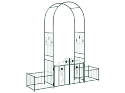 Conjunto 1 Estrutura De Jardim Vidaxl Verde Aço (203 X 50 X 218 Cm)
