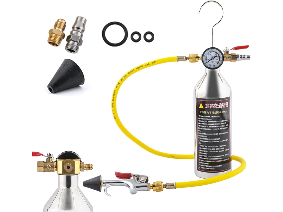 Kit de limpeza para sistema de ar condicionado, ferramenta para limpeza de mangueiras e tubulações