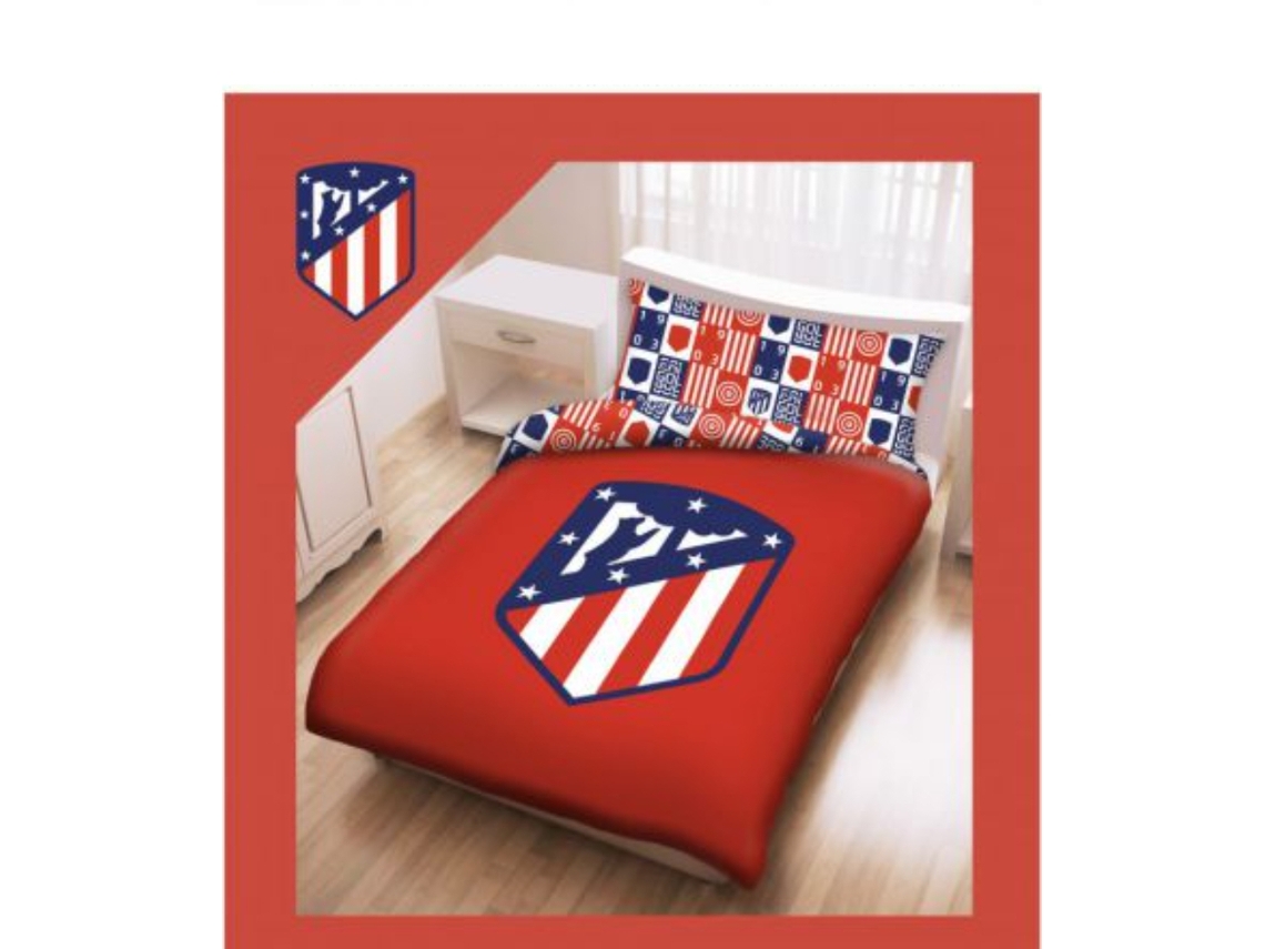 Capa De Edredão Atlético De Madrid Modelo 3 Para Cama De 135 Cm 86584