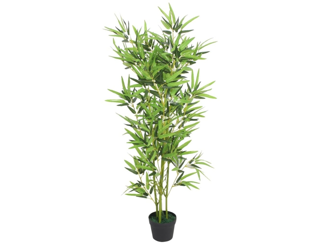 Planta Artificial de Bambu com Vaso 120 Cm na Cor Verde BRILVIBERA