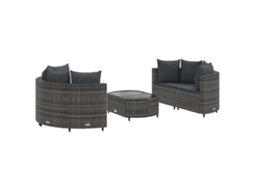 Garden Sofa Set, Garden Sofa Sets Vidaxl Cinzeto Rattan / Vime (n/a)