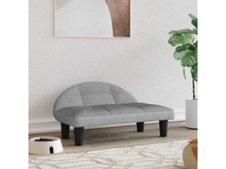Vidaxl Cama 70x52x30 Cm Veludo Cinzento-claro