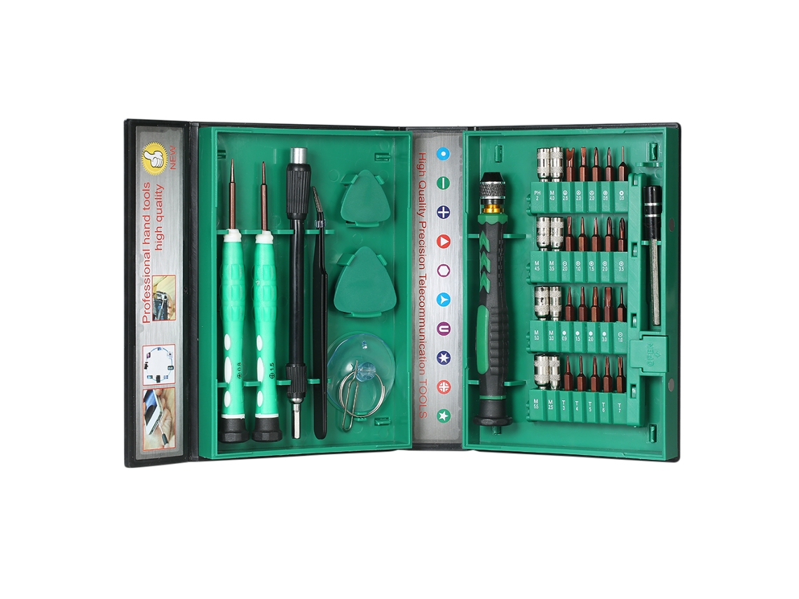 Kit De Ferramentas De Precisão 38 Em 1: Chaves De Fenda Torx, Hexagonal, Plana E Phillips Para Reparar Celulares E Laptops