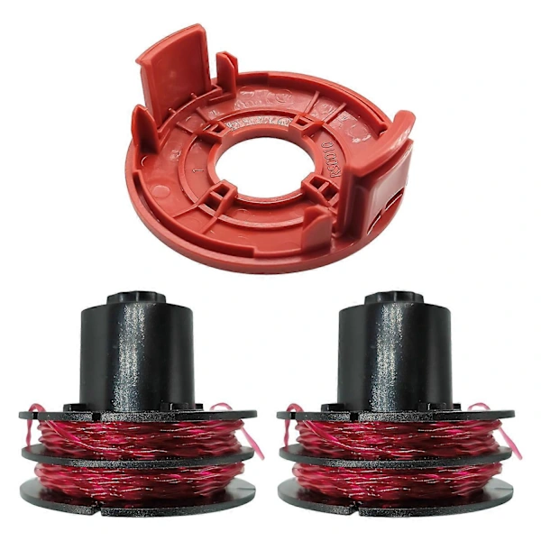 Compatível com Al ko Gte 350 450 550 Kit com 2 Carretéis de Fio e Tampas AQUAFORGE