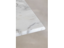 Sklum Mesa Alta De Bar Quadrada 60x60 Cm Em Mármore Livanto Mármore                   Preto     Mármore Branco Guangxi