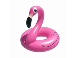 Boia Inflável De Flamingo Rosa Para Praia E Piscina No Verão.