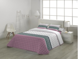 Colcha JVR Samay (Poliéster - Rosa - 235 cm)