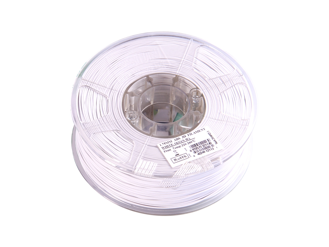Filamento Abs Esun para Impressora 3d 1.75mm 1kg Precisão +/ 0.05mm Material Consumível Branco