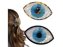 Garfos de cabelo Nova Line, pequenos, anti deslizantes, olho azul, 3 polegadas, para mulheres, design único | S/MARCA