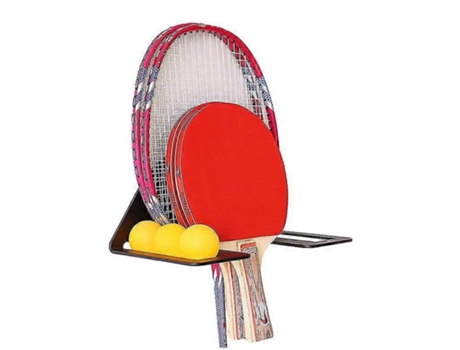 Suporte para raquete de tênis de mesa Estojo para raquete de tênis de mesa Suporte para raquete de tênis de mesa Suporte de parede resistente para 6 bolas e 4 raquetes Unikm