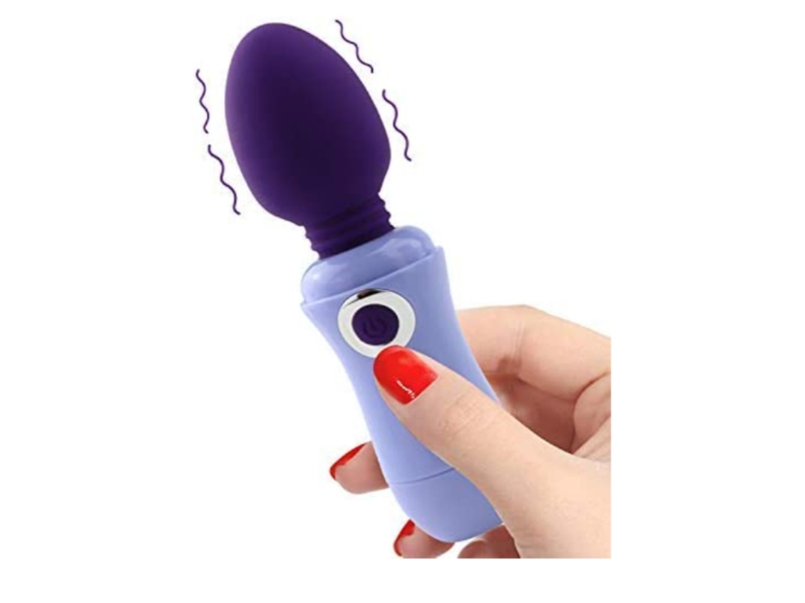 Mini massageador elétrico sem fio recomendado por médicos, vibrador adulto, Roxo