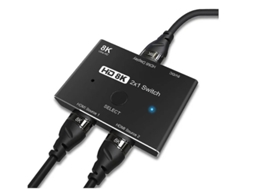 48Gbps de alta velocidade 8k Ultra Hd Hdmi 2.1 apenas 2 vias Switch 1 saída 8k 60hz 4k 120hz 8k preto Yizhood
